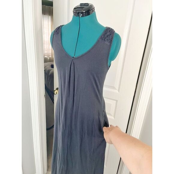 Holding Horses Maxi Length Sleeveless Weave Lattice Cotton/Modal Pocket Dress - Picture 7 of 13